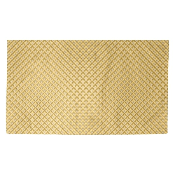 Katelyn Elizabeth Yellow Ombre Geometric Pattern Dobby Rug
