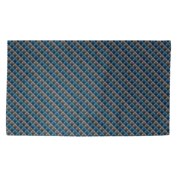 Katelyn Elizabeth Blue Stripe Reverse Ombre Geometric Pattern Dobby Rug