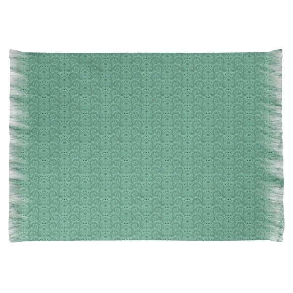 Katelyn Elizabeth Jade Green Third Eye Pattern Chenille Rug