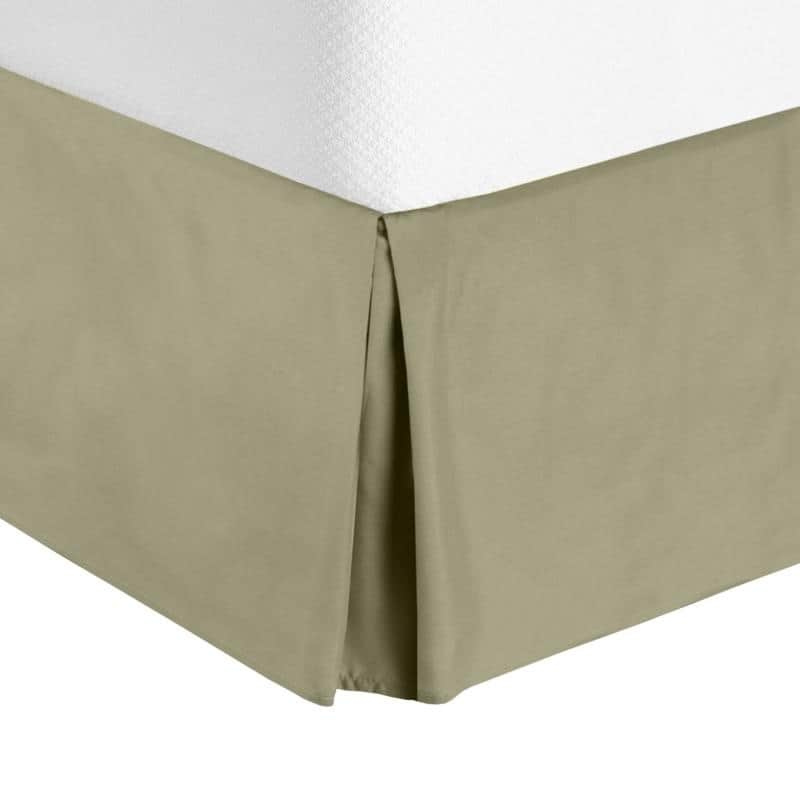 Nestl Luxury Pleated Queen Size Bed Skirt - 14" Drop - Sage