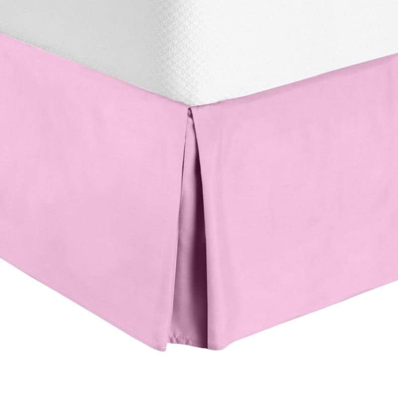 Nestl Luxury Pleated Queen Size Bed Skirt - 14" Drop - Lilac