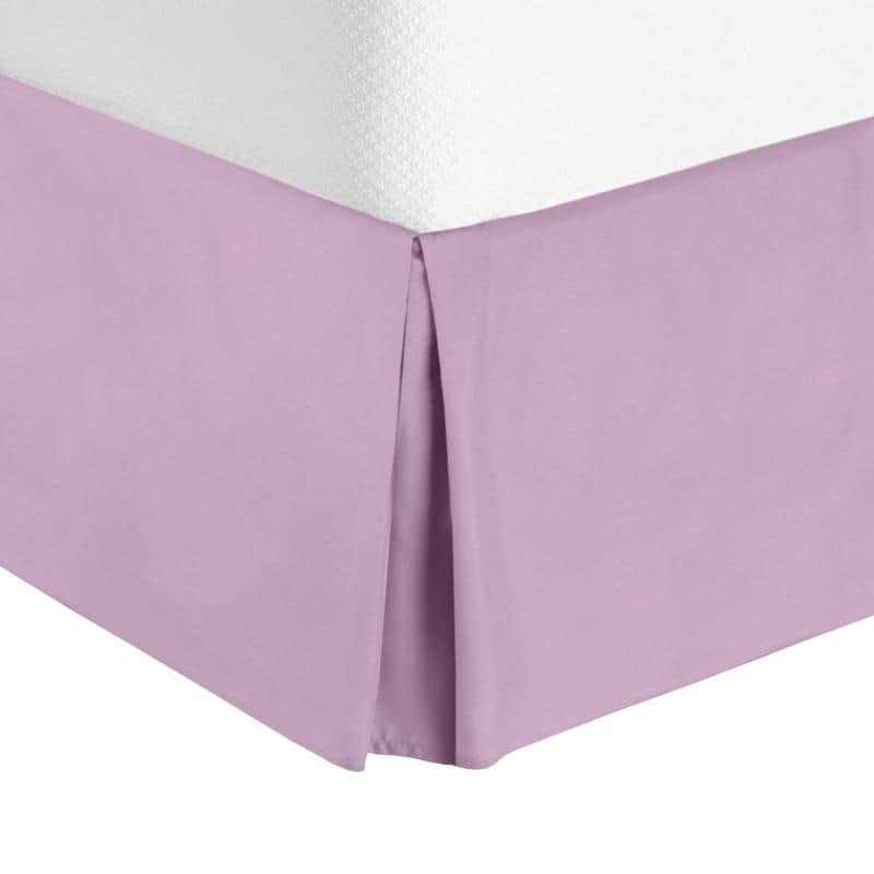 Nestl Luxury Pleated Queen Size Bed Skirt - 14" Drop - Lavender Dream