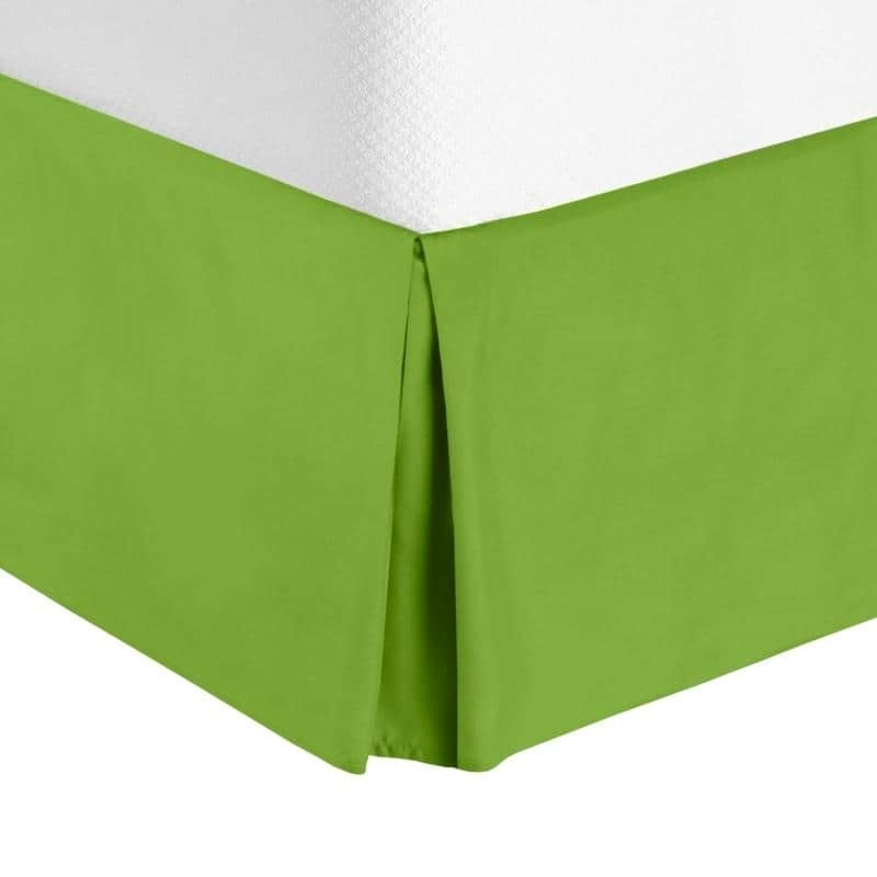 Nestl Luxury Pleated Queen Size Bed Skirt - 14" Drop - Garden Green