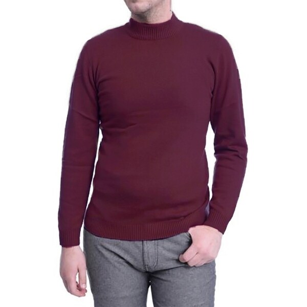 burgundy mock turtleneck