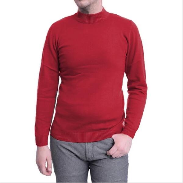 Shop Lavane Men S Classic Mock Ribbed Detail Mock Turtleneck