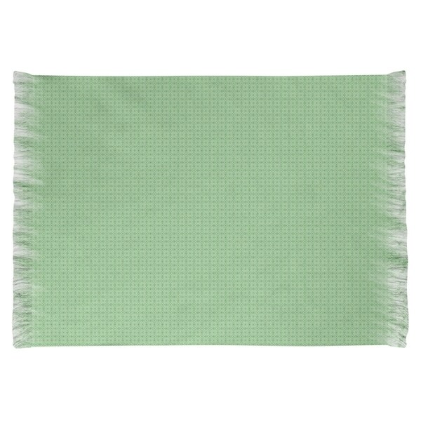 Katelyn Elizabeth Green Doily Pattern Chenille Rug