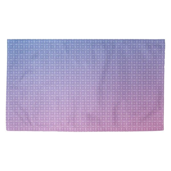 Katelyn Elizabeth Blue & Pink Doily Pattern Dobby Rug