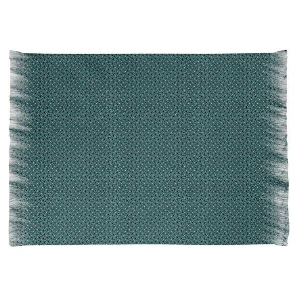 Katelyn Elizabeth Teal & Black Hexagonal Lattice Chenille Rug