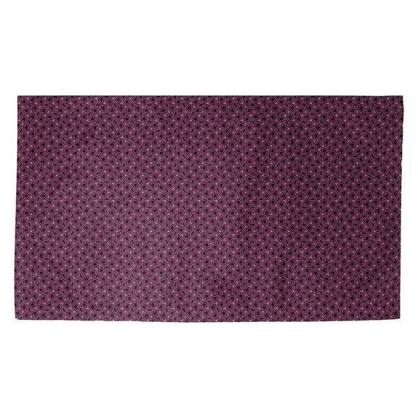Katelyn Elizabeth Pink & Black Hexagonal Lattice Dobby Rug