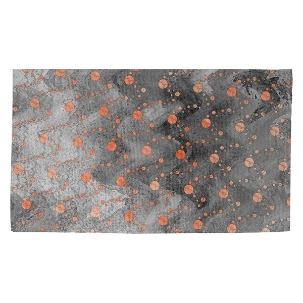 Katelyn Elizabeth Orange & Black Planets & Stars Dobby Rug