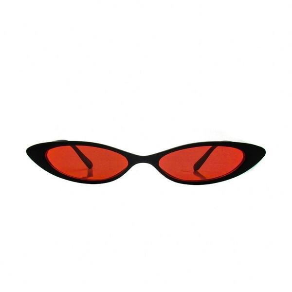 Shop Retro Slim Cat Eye Color Frame Sunglasses Overstock 27322099