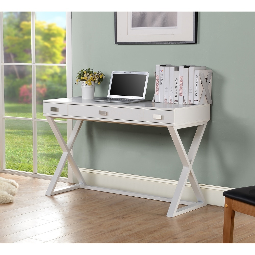 Homestar Homestar White Compact 3-drawer Desk from Overstock.com ...