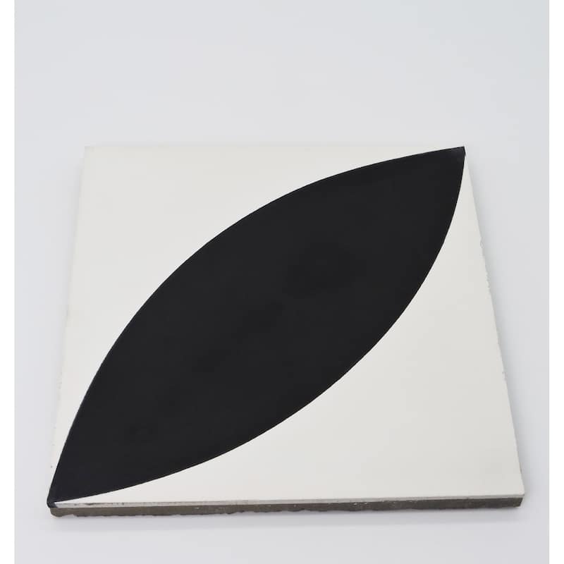 Handmade Orient in White and Black Tile, Pack of 12 (Morocco)