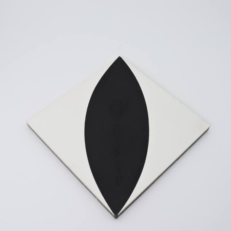 Handmade Orient in White and Black Tile, Pack of 12 (Morocco)