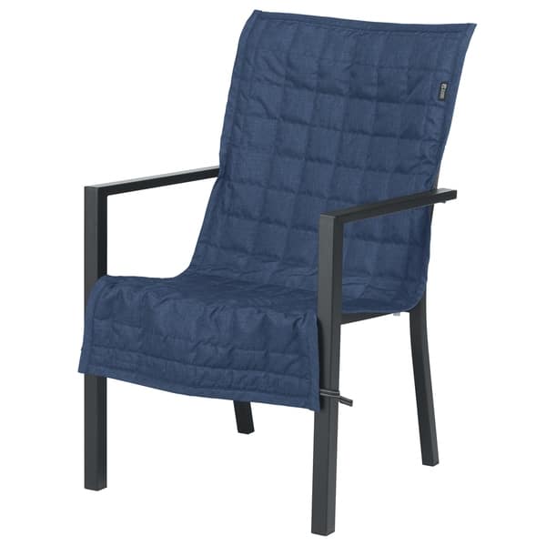 Shop Black Friday Deals On Classic Accessories Montlake Water Resistant 45 Inch Patio Chair Slipcover Heather Fern Overstock 27322244 Heather Indigo