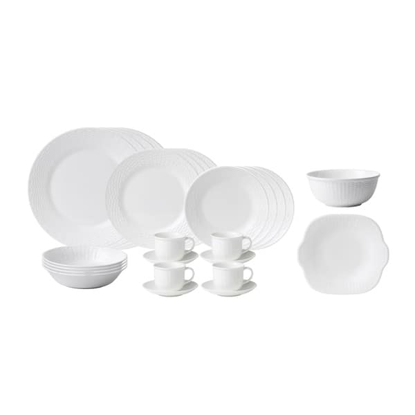 Nantucket Basket 26-piece Fine Bone China Dinnerware Set - Bed Bath ...