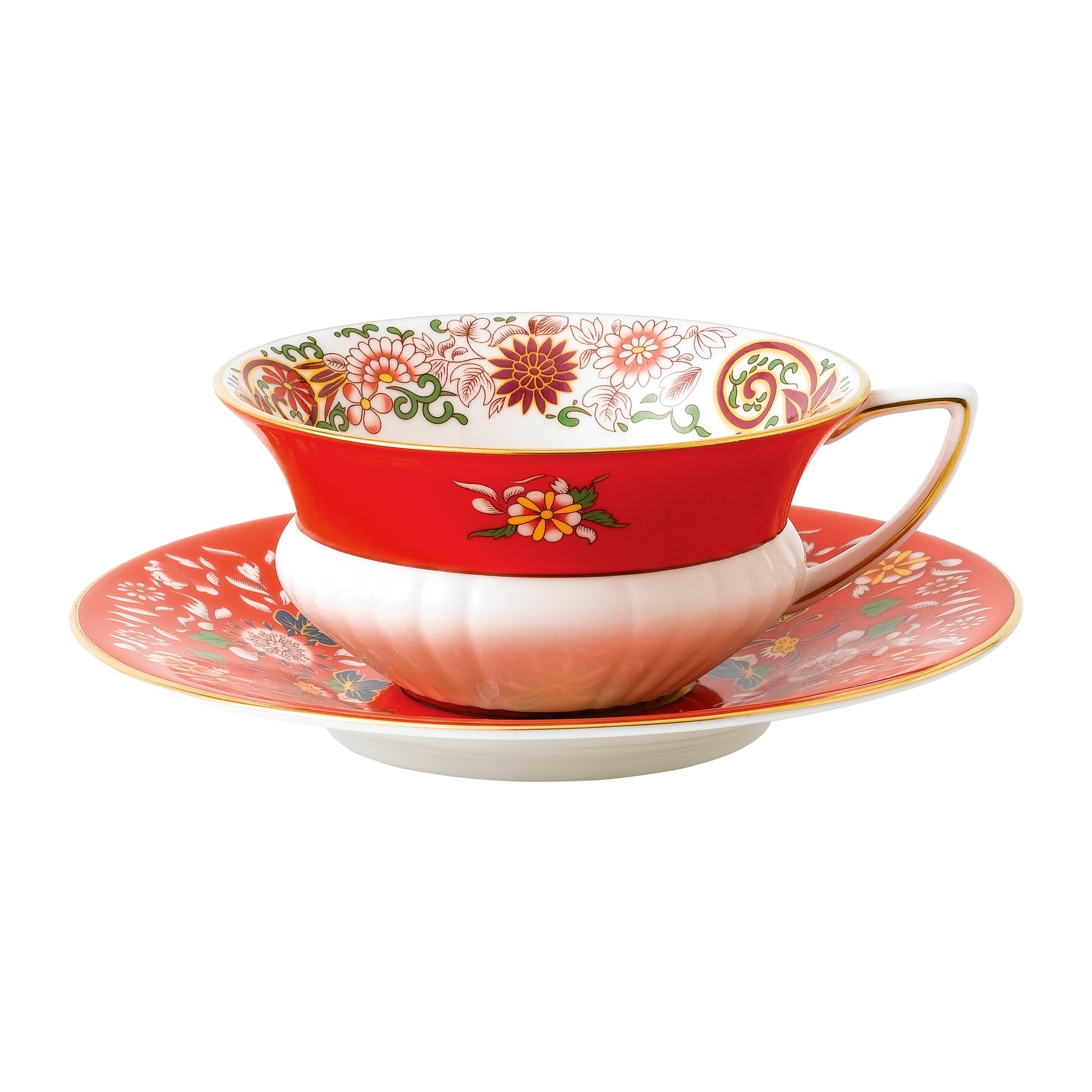 Wedgwood Wonderlust Crimson Orient Teacup and Saucer Set Bed Bath   Beyond 27322285