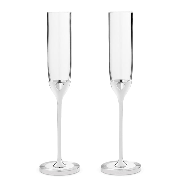 champagne flutes metal