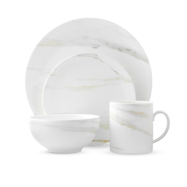 Vera Venato White 4-piece Fine Bone China Imperial Place Setting