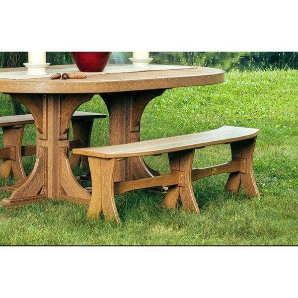 Shop Outdoor 52 Table Bench In Woodgrain Colors Plastic