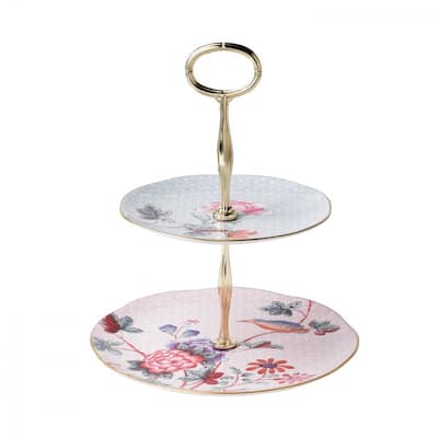 Wedgwood Cuckoo Fine Bone China Two-tier Cake Stand