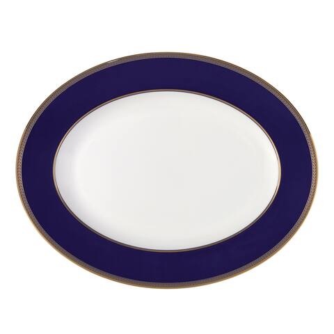 Renaissance Gold 13.75-inch Fine Bone China Oval Platter