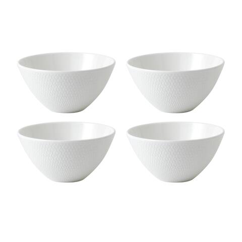 Gio White 4.7-inch Fine Bone China Dip Bowls (Set of 4)