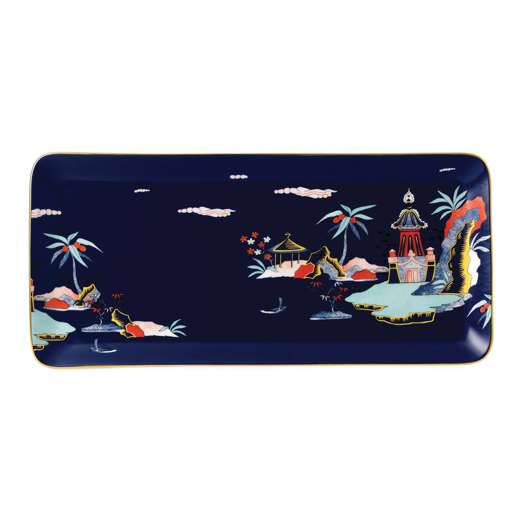 Wedgwood Wonderlust Blue Pagoda Rectangular Tray