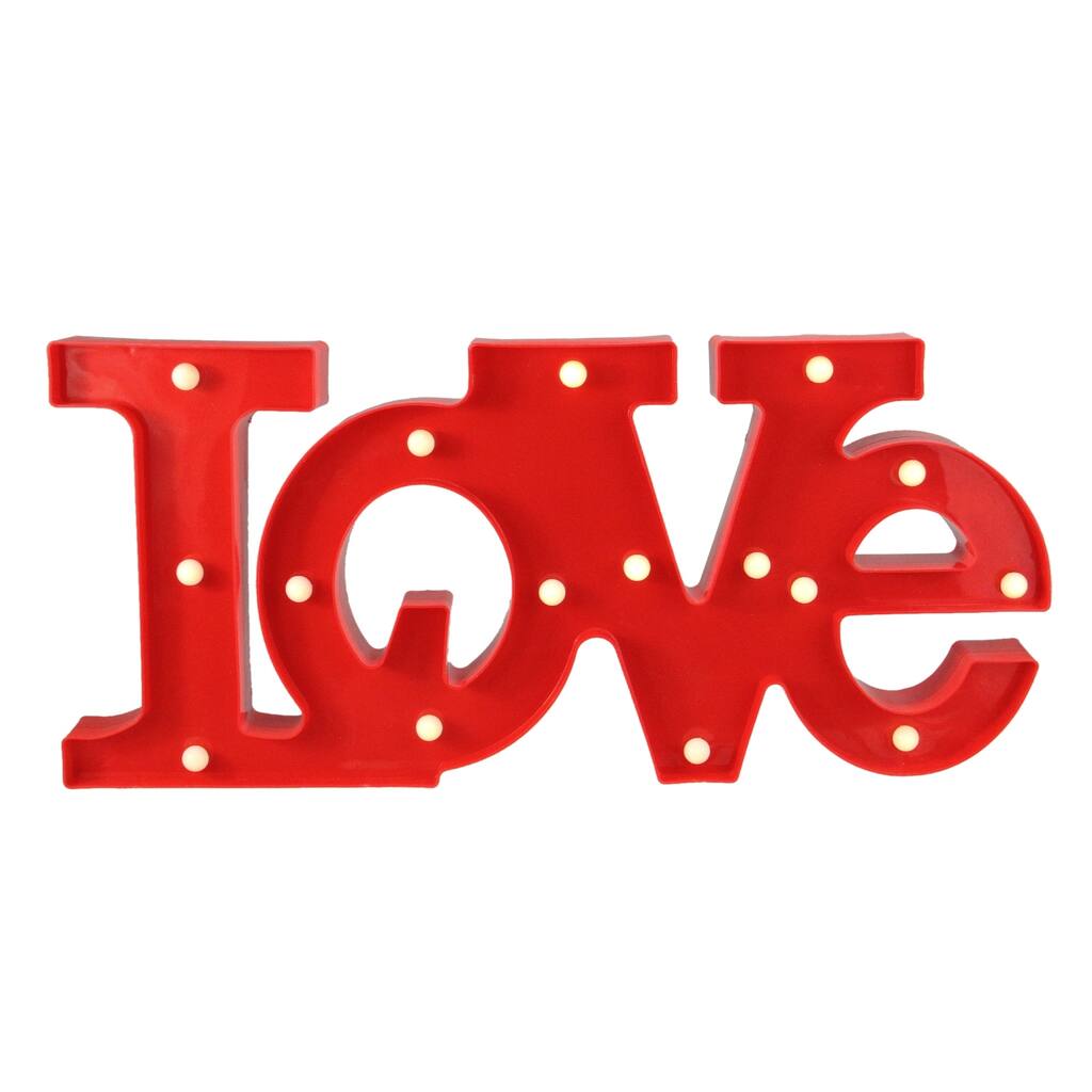 20" Battery Operated LED Lighted "LOVE" Valentine's Day Marquee Sign