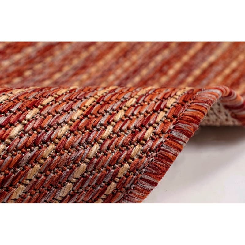 Liora Manne Carmel Textured Striped Indoor/ Outdoor Area Rug