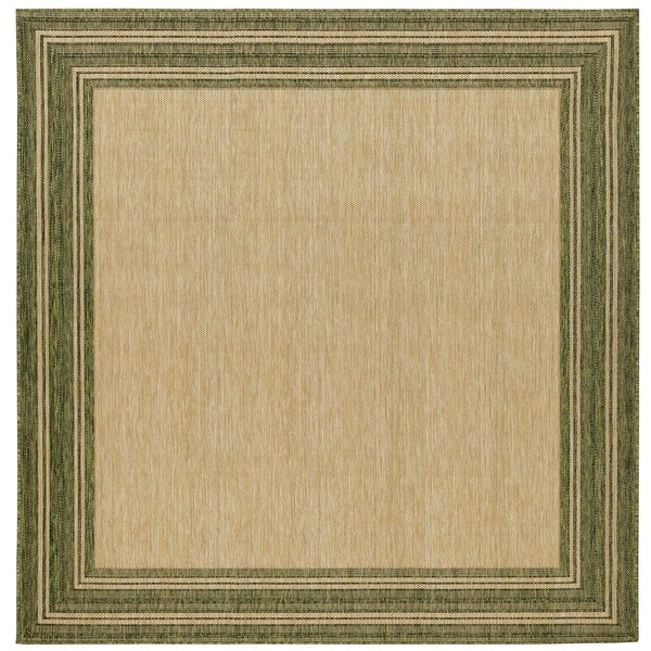 Shop Liora Manne Carmel Multi Border Indoor Outdoor Rug Green Overstock 27322967 23 X 7 6 Green