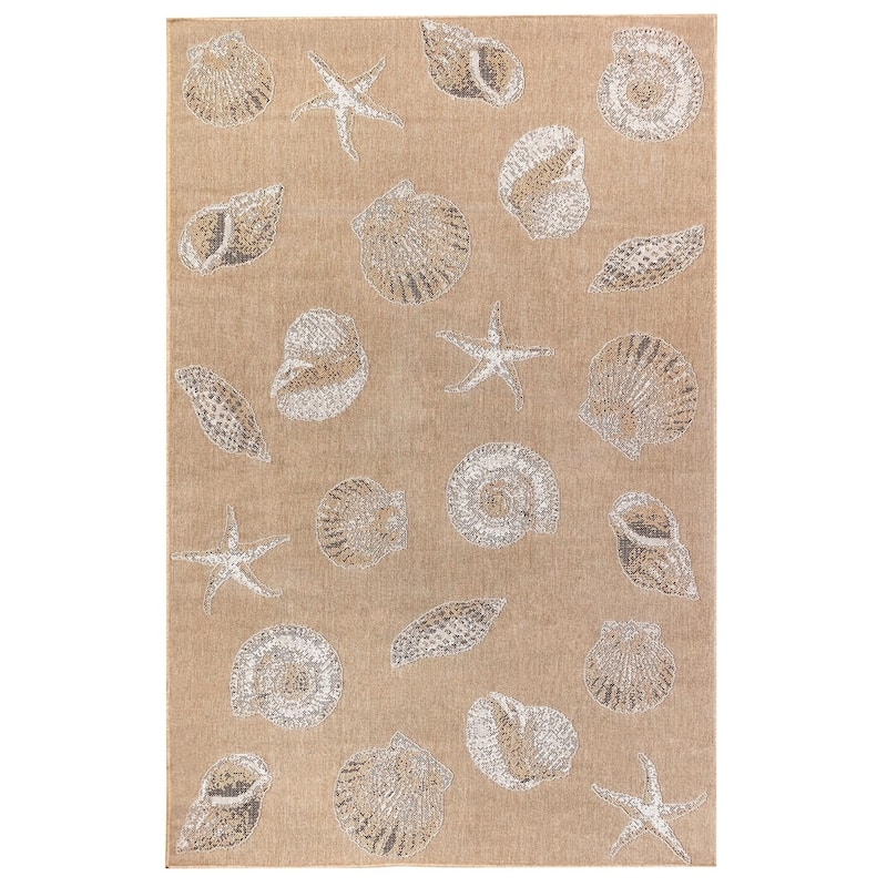 Liora Manne Carmel Shells Casual Indoor/ Outdoor Flat Area Rug