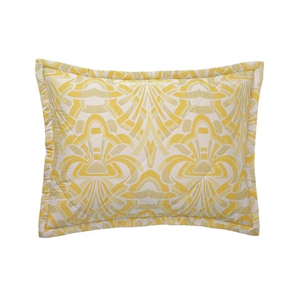 Shop Willow Gold Quilted Pillow Sham Standard Free Shipping