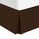 preview thumbnail 10 of 39, Nestl Luxury Pleated Full Size 14 inch Drop Bed Skirt Chocolate