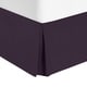 preview thumbnail 13 of 39, Nestl Luxury Pleated Full Size 14 inch Drop Bed Skirt Eggplant