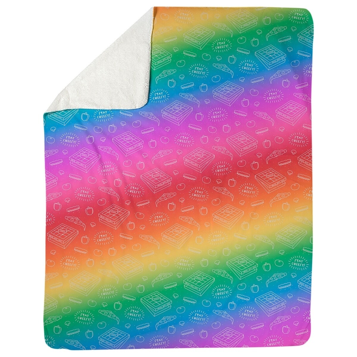 Katelyn Elizabeth Rainbow Pizza Pattern Fleece Blanket Artic Pro Fleece Multi Overstock 27325152