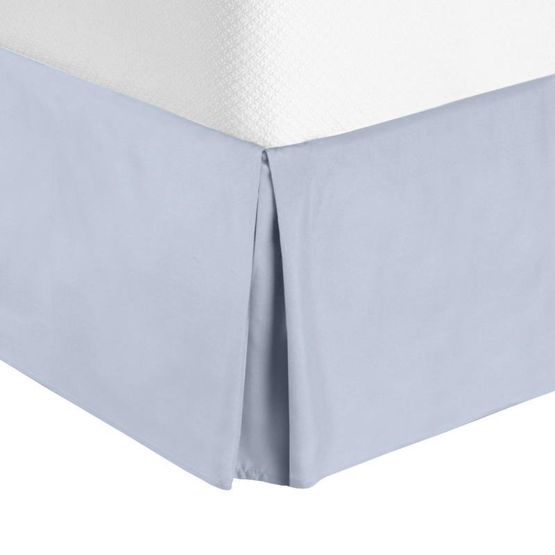 Nestl Luxury Pleated Twin Size 14 inch Drop Bed Skirt - Ice Blue