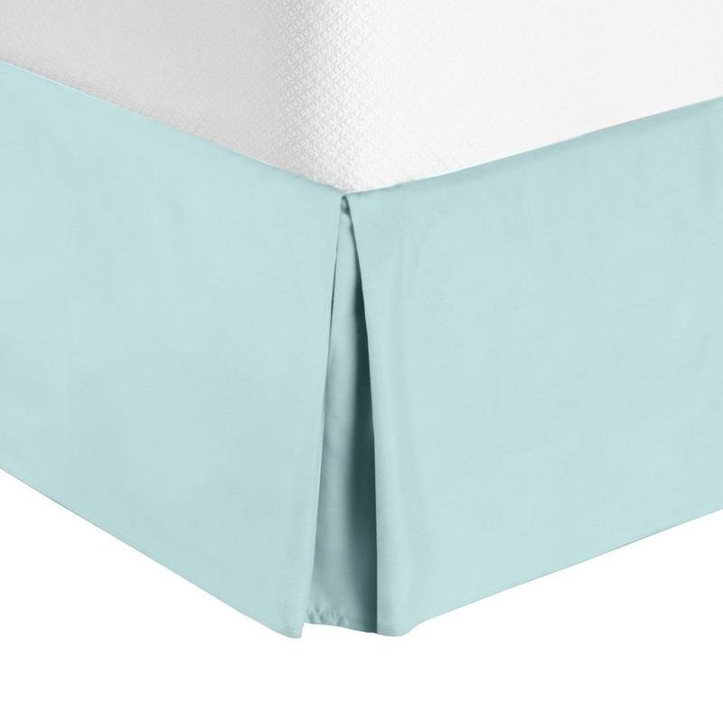 Nestl Luxury Pleated Twin Size 14 inch Drop Bed Skirt - Aqua