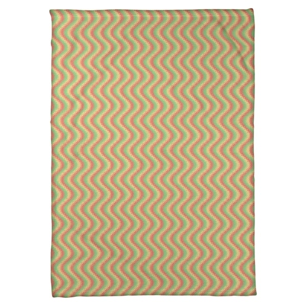 Katelyn Elizabeth Red Yellow Green Wavy Stripe Pattern Fleece Blanket Artic Pro Fleece Multi Overstock 27325729