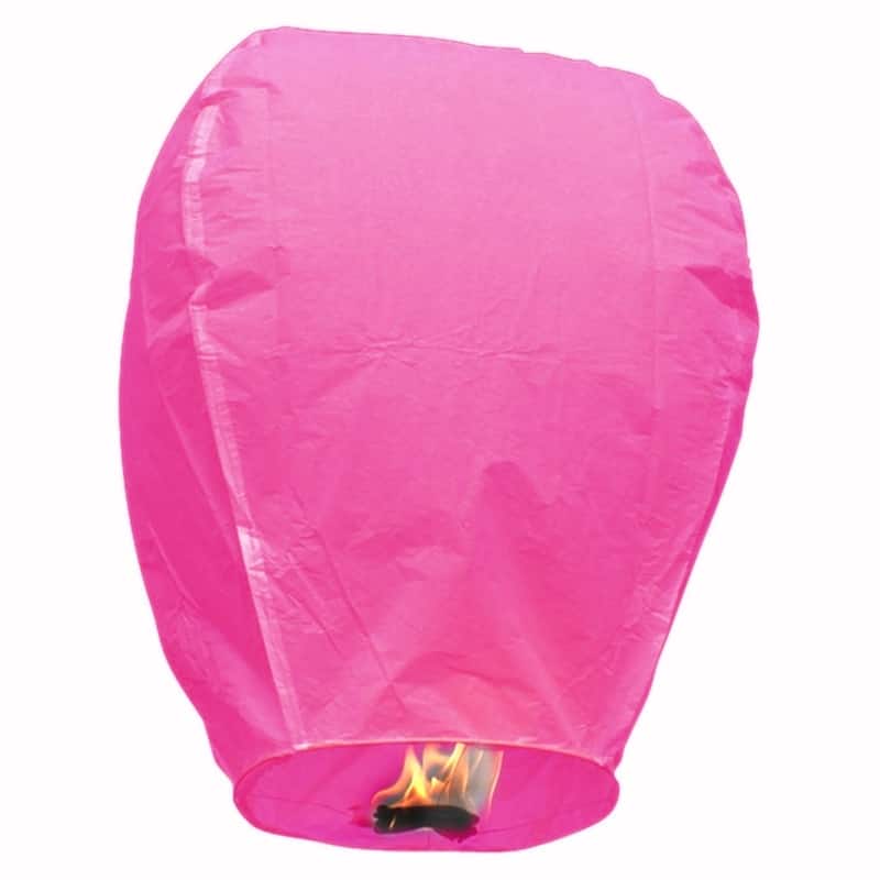 Porch & Den Thomas Chinese Paper Candle Lantern - Hot Pink - Single