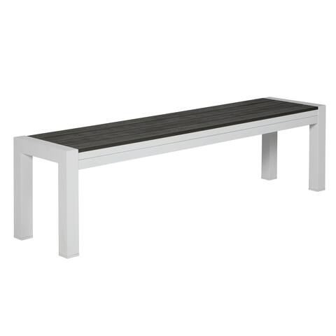 Handy Living Buena Vista White Aluminum Indoor/Outdoor Bench