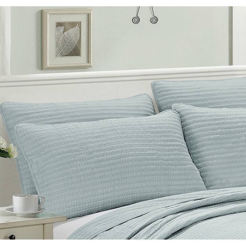 Serenta Brockton Quilted Pillow Sham Case 2 Piece Set