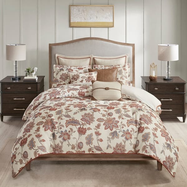 Shop Madison Park Signature Wentworth Red Jacquard Oversized