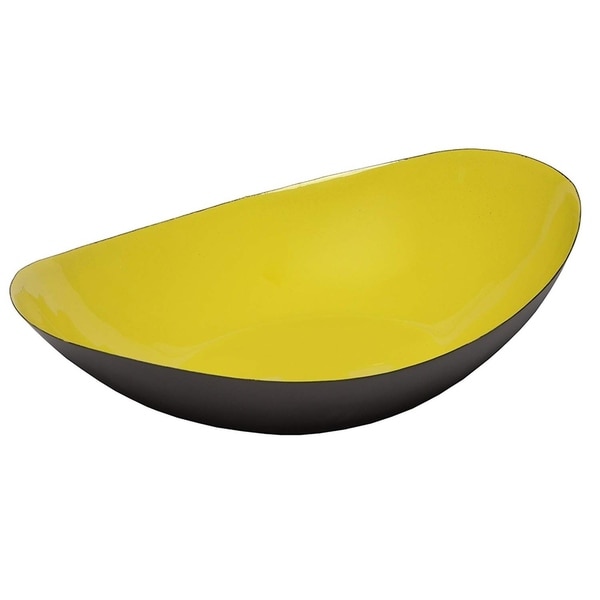 Melange Home Decor Modern Collection, 11.5-inch Boat Bowl, Color - Lime Green
