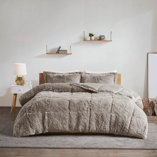 Intelligent Design Leena Shaggy Faux Fur Comforter Set 2-Color Option