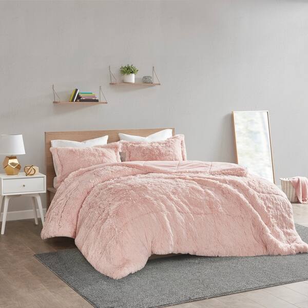 Shop Intelligent Design Leena Shaggy Faux Fur Comforter Set On