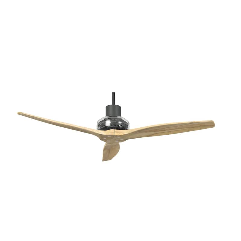 Carson Carrington Idala 52-inch Graphite Motor Indoor/ Outdoor Ceiling Fan - 52" - Natural Blade/Graphite Motor