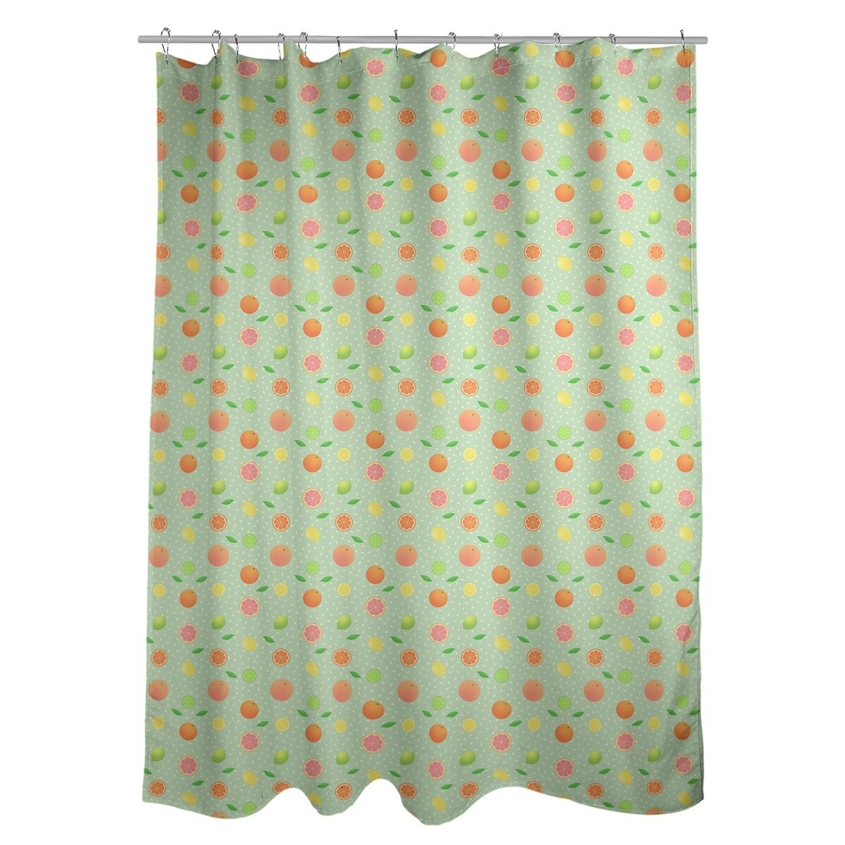 mint green and grey shower curtain