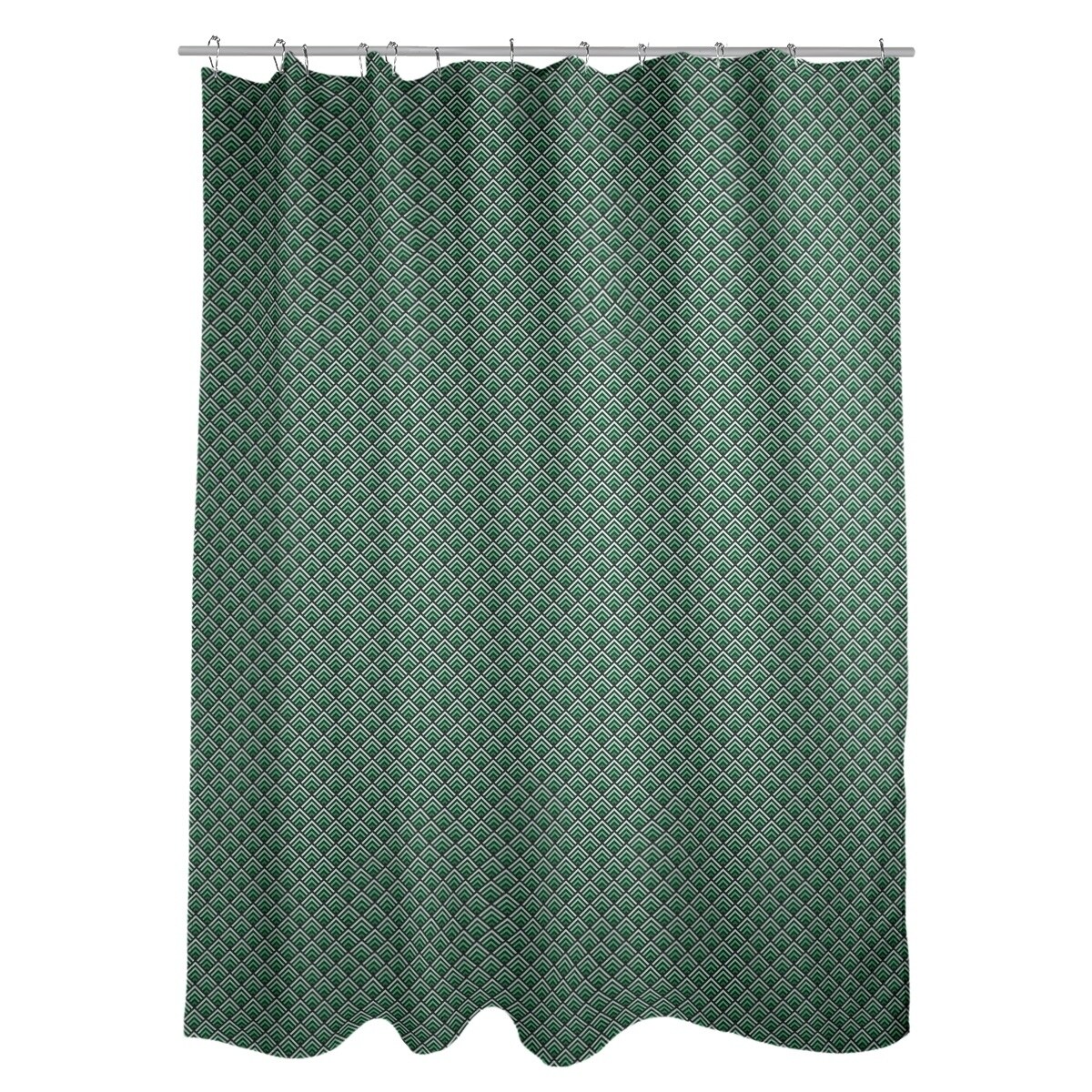 black and green shower curtain