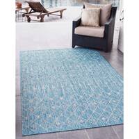 Unique Loom Outdoor Tribal Trellis Rug
